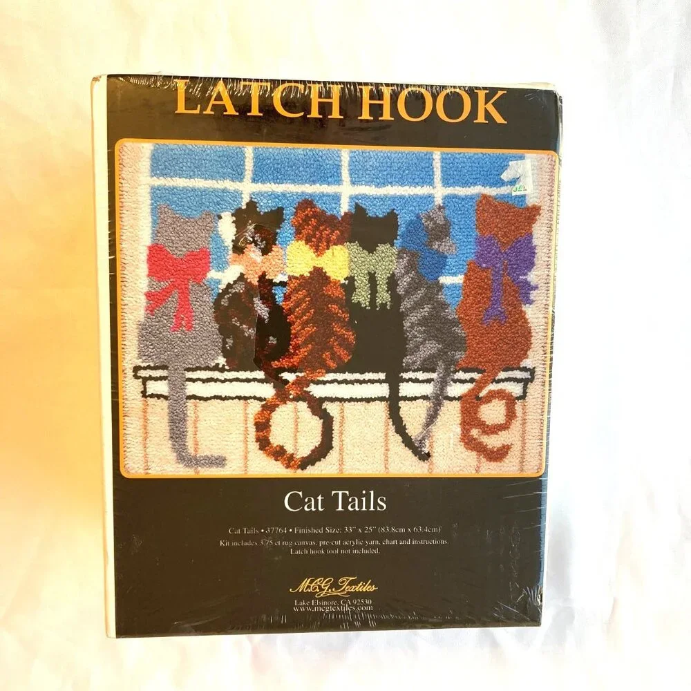 MCG Textiles 2010 Latch Hook Kit 37764 Cat Tails 33x25 Factory Sealed NEW
